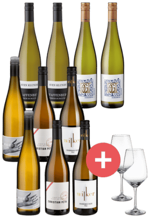 10er-Paket Weißweine + 2er-Set Schott-Zwiesel Taste Gläser - Weinpakete