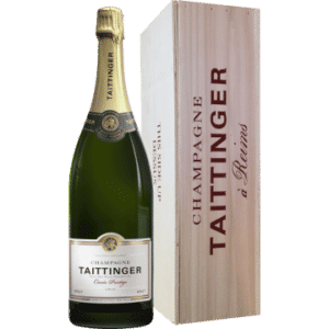 CHAMPAGNER TAITTINGER - PRESTIGE - DOPPELMAGNUM (JEROBOAM) - IN EDLER HOLZKISTE