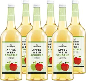 Katlenburger Fruchtweinschorle Apfel, trinkfertige Schorle aus Apfelwein 6 x 1 l, frisch, spritzig, fruchtig