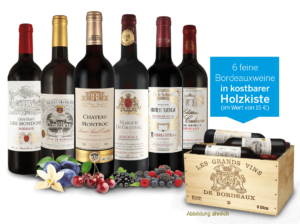 Die Welt der Bordeaux-Weine in der Holzkiste