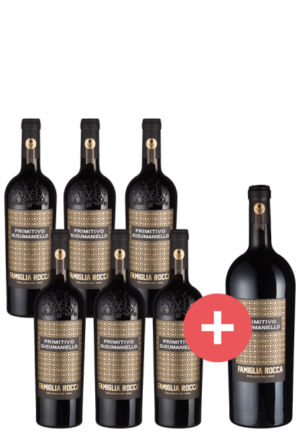 6er-Paket Famiglia Rocca Primitivo Susumaniello Collezione Oro + GRATIS Magnum - Angelo Rocca - Weinpakete