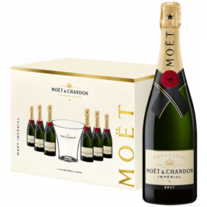 6er CHAMPAGNER PACK - MOET & CHANDON - BRUT IMPÉRIAL + 1 CHAMPAGNER EISKÜBEL GRATIS