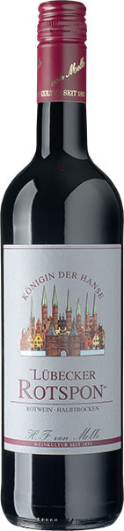 Königin der Hanse Lübecker Rotspon Rotwein halbtrocken 0