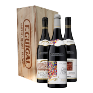 TRILOGIE GUIGAL - LA LANDONNE - LA TURQUE - LA MOULINE 2019 - CAISSE BOIS - E.GUIGAL