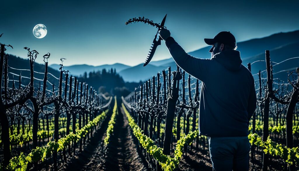 Mondphasen Weinschnitt im biodynamischen Weinbau