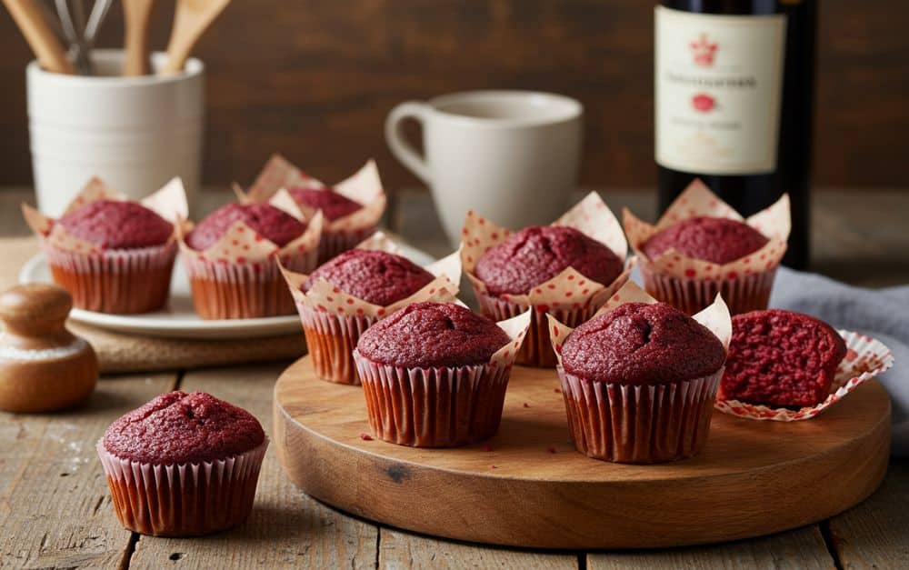 Muffinförmchen aus Papier: Praktische Helfer für sauberes und stilvolles Backen von Rotweinmuffins
