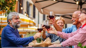 Gastronomie-Sonnenschirme für Weinlokale, Biergärten und Restaurants